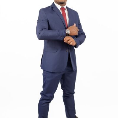 Terno microfibra azul marinho