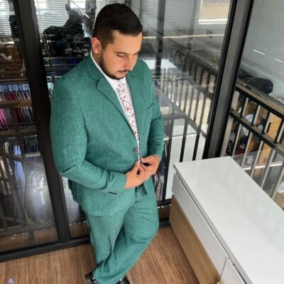 TERNO MICROFIBRA VERDE MELANGE