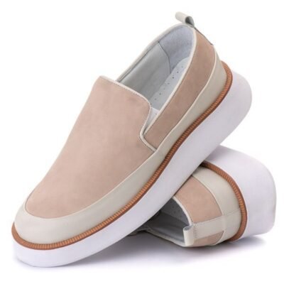 Tênis Slip-On Zife, off whit 100% Couro Legítimo (cópia)
