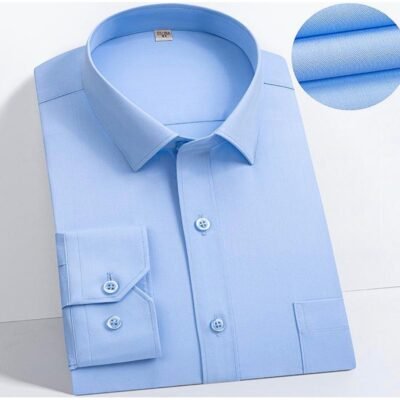 Camisas Fibra De Bambu Na cor azul bb