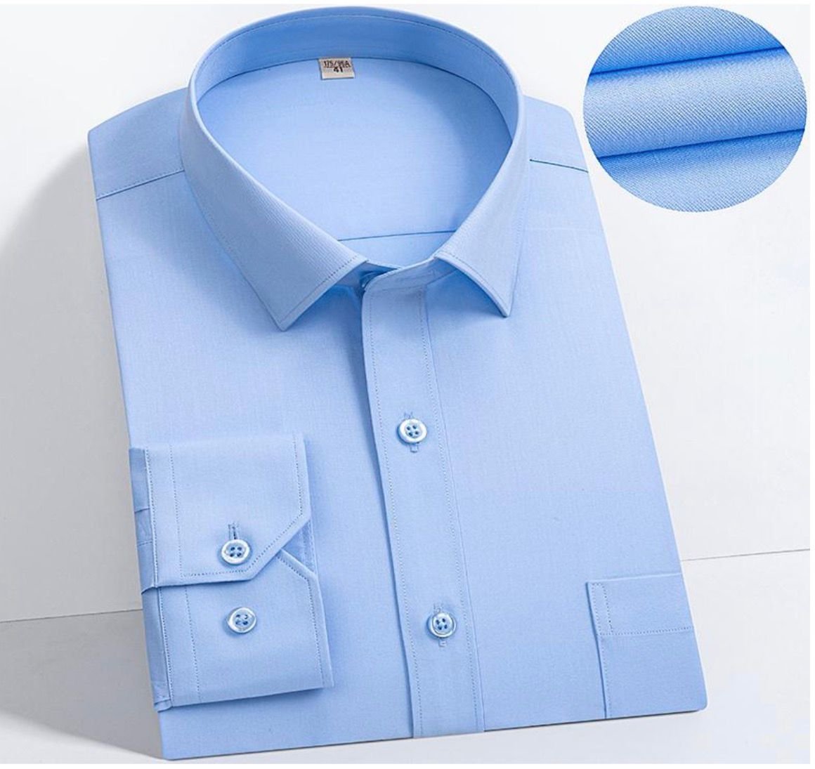 Camisas Fibra De Bambu Na cor azul bb