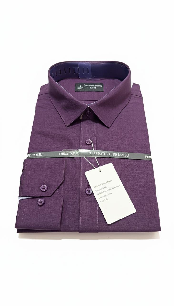 Camisa Fibra De Bambu Na Cor Roxo