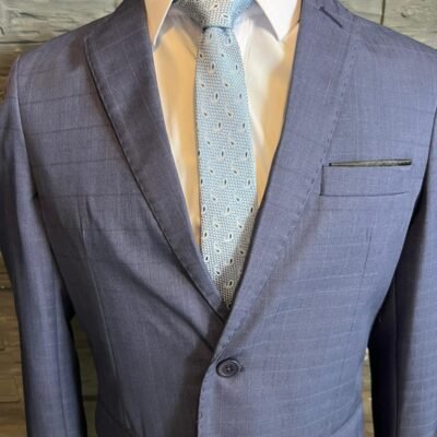 Terno Microfibra Premium Azul Xadrez